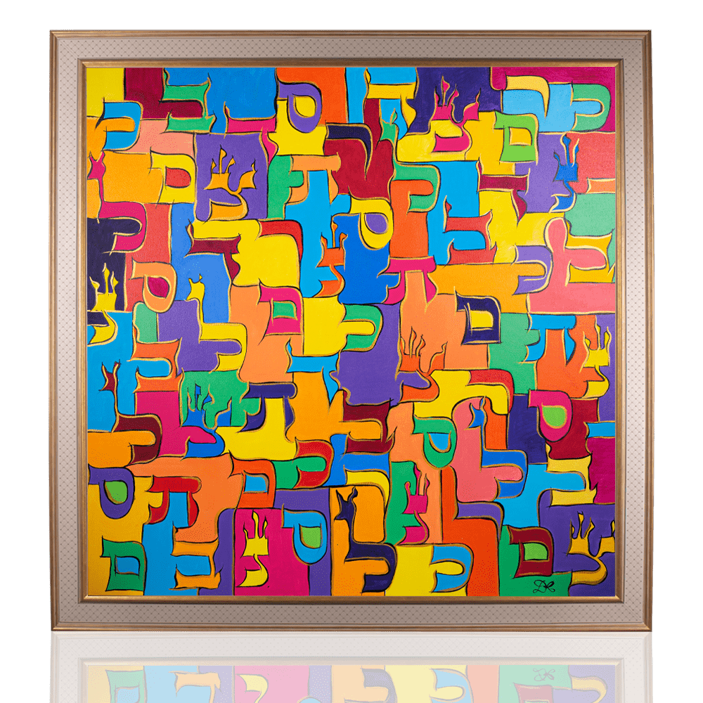 Art collection of modern paintings
