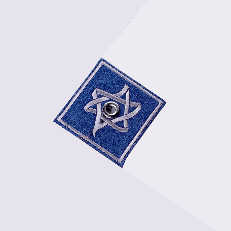 Tallit "Meron" made of wool with denim