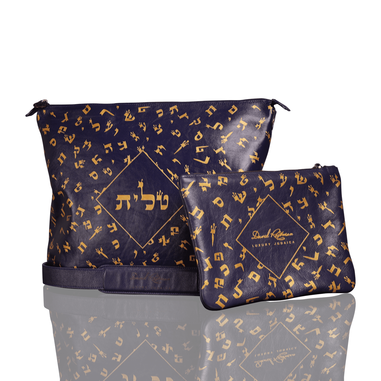 סט "צפת" לטלית ולתפילין מעור – קולקציית אותיות הא"ב